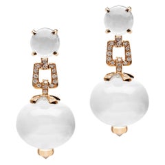 Goshwara Moon Quartz And Diamond Earrings