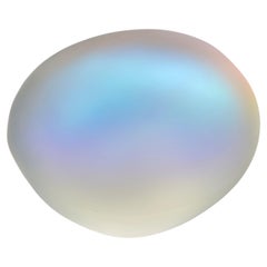 Moon-rock 014, unique cast glass sculpture with iridescent centre by Jon Lewis