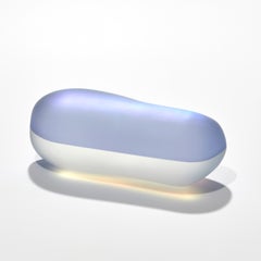Moon Rock ii, a Clear and Iridescent Glass Rock / Pebble Sculpture by Jon Lewis