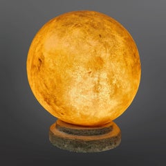 Moon rock style table lamp made from fiberglass, France 1970s