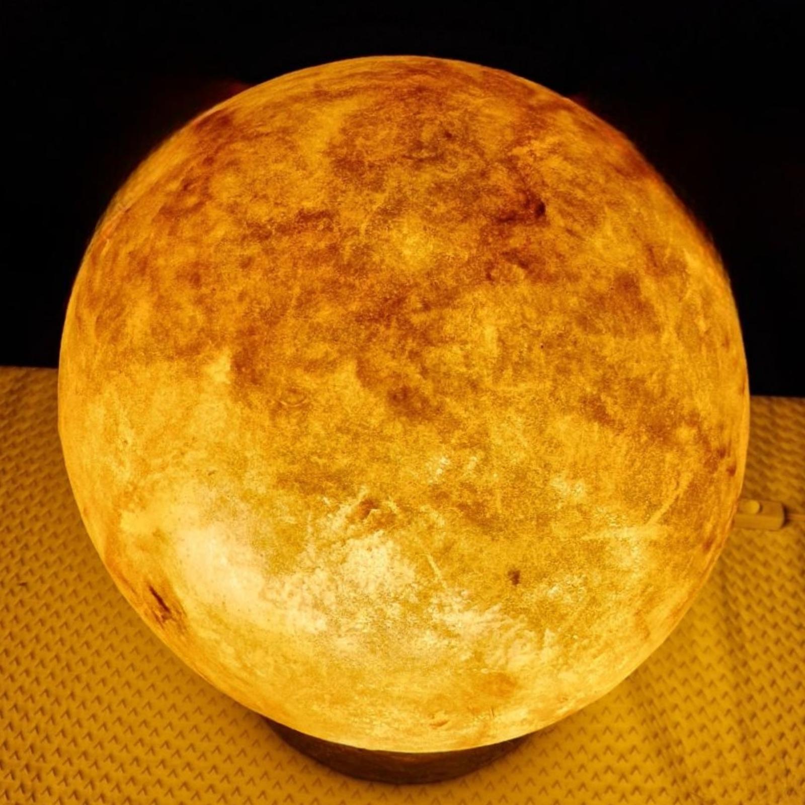 Moon rock style table lamp made from fiberglass, France 1970s For Sale 1