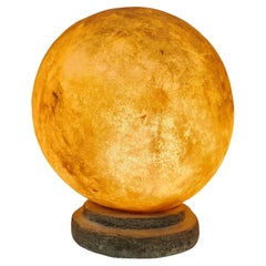 Moon rock style table lamp made from fiberglass, France 1970s