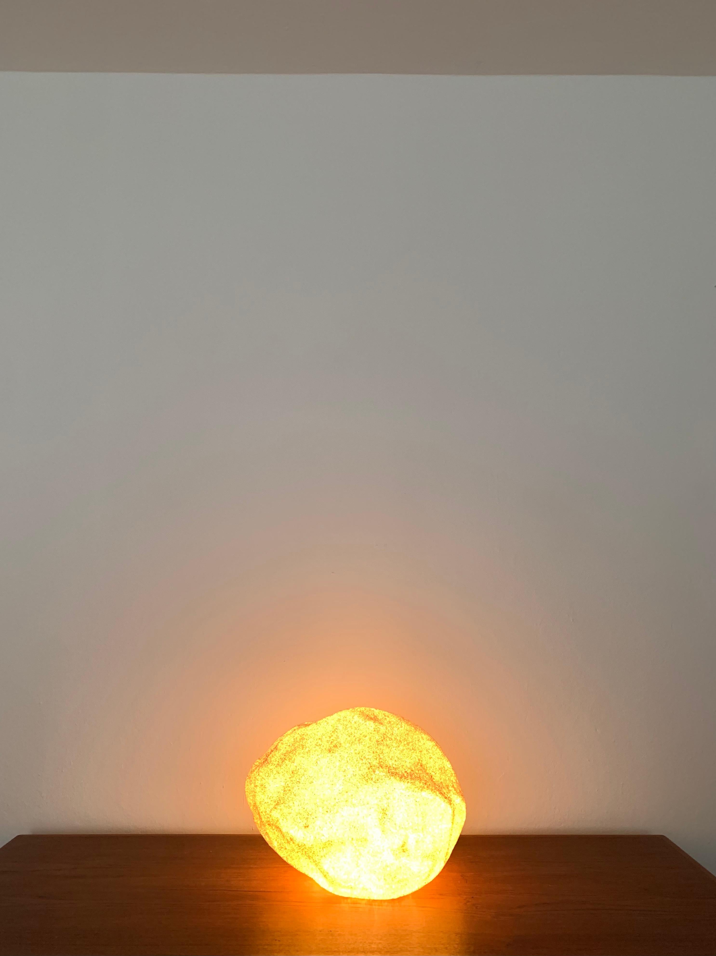 Plastic Moon Rock Table Lamp by Andre Cazenave for Singletron