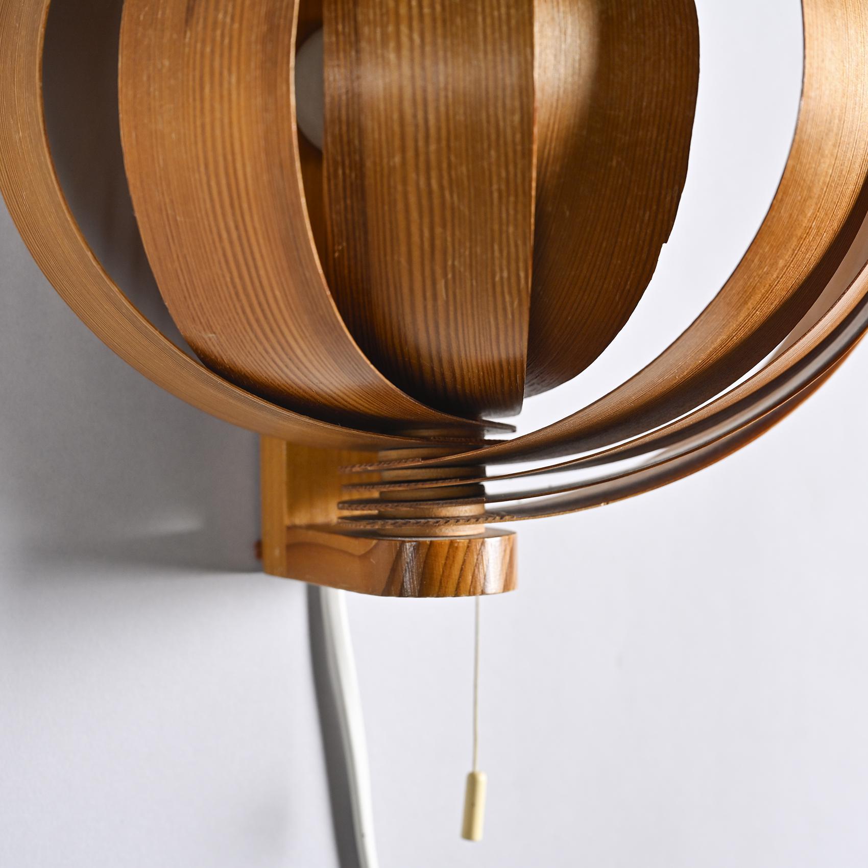 Wood Moon Sconce by Hans Agne Jakobsson, 1960s