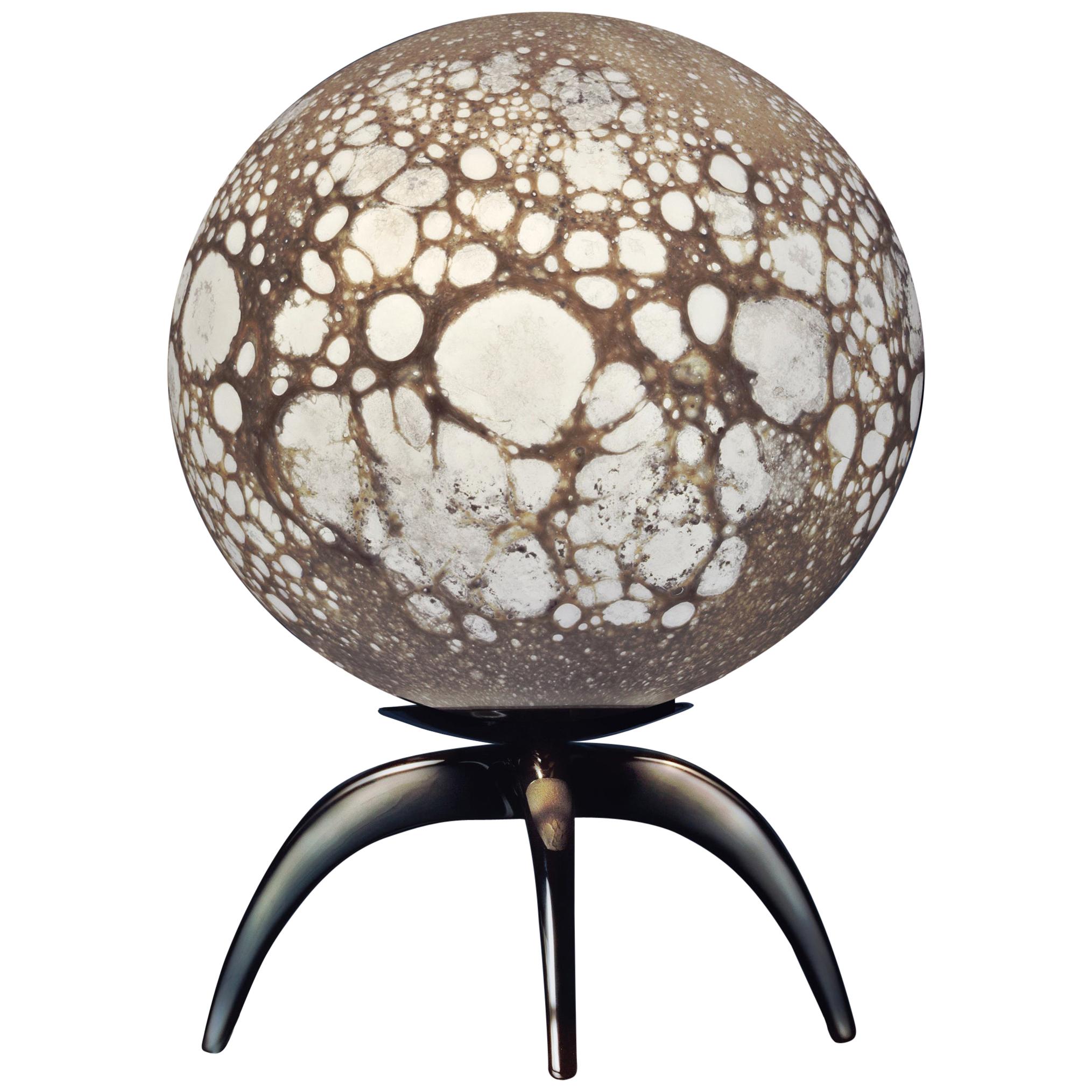 Moon Sculpted Table Lamp, Ludovic Clément d’Armont For Sale