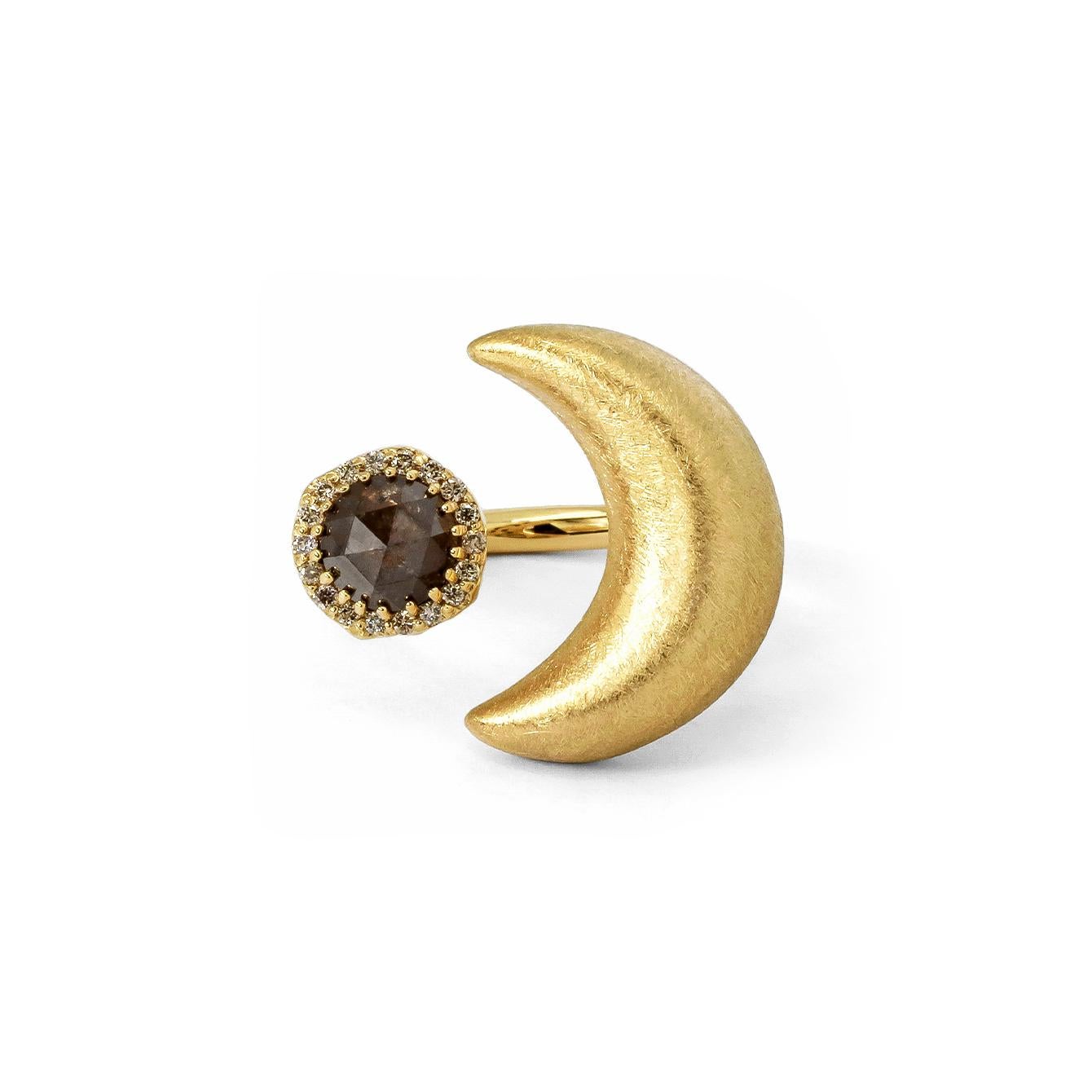 in vendita:  Anello con diamante grezzo a forma di luna (di SOONHEE) (dimensioni 44,2~62,7) 3