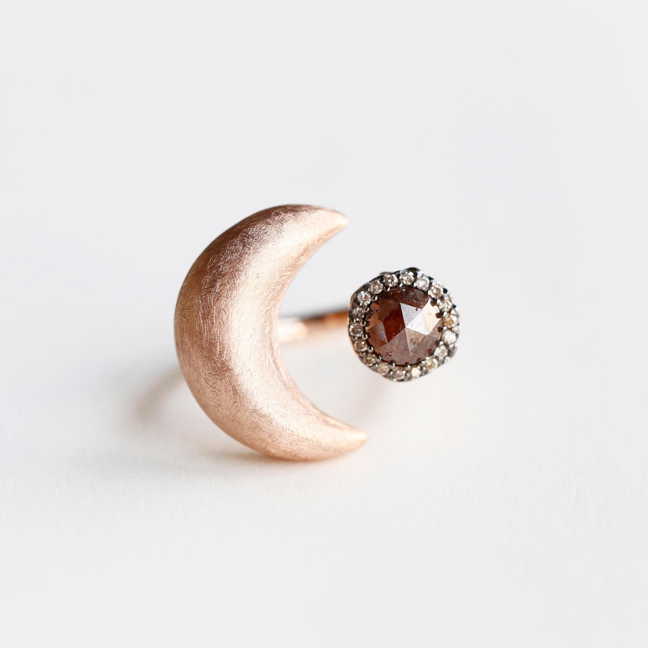 in vendita:  Anello con diamante grezzo a forma di luna (di SOONHEE) (dimensioni 63,4~69,7) 4