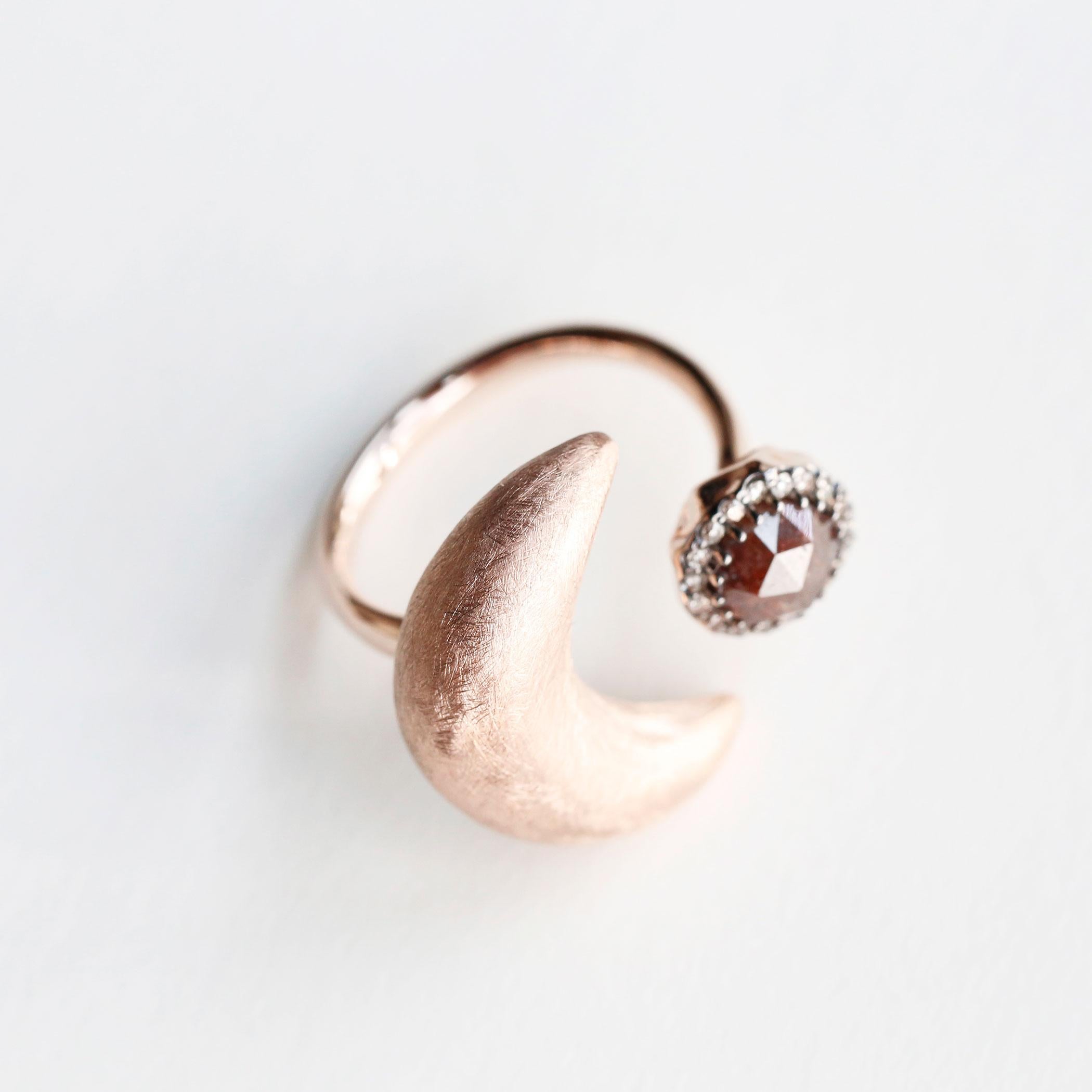in vendita:  Anello con diamante grezzo a forma di luna (di SOONHEE) (dimensioni 63,4~69,7) 5