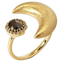Anillo de diamantes en bruto en forma de luna (de SOONHEE) (Tamaño 63.4~69.7)
