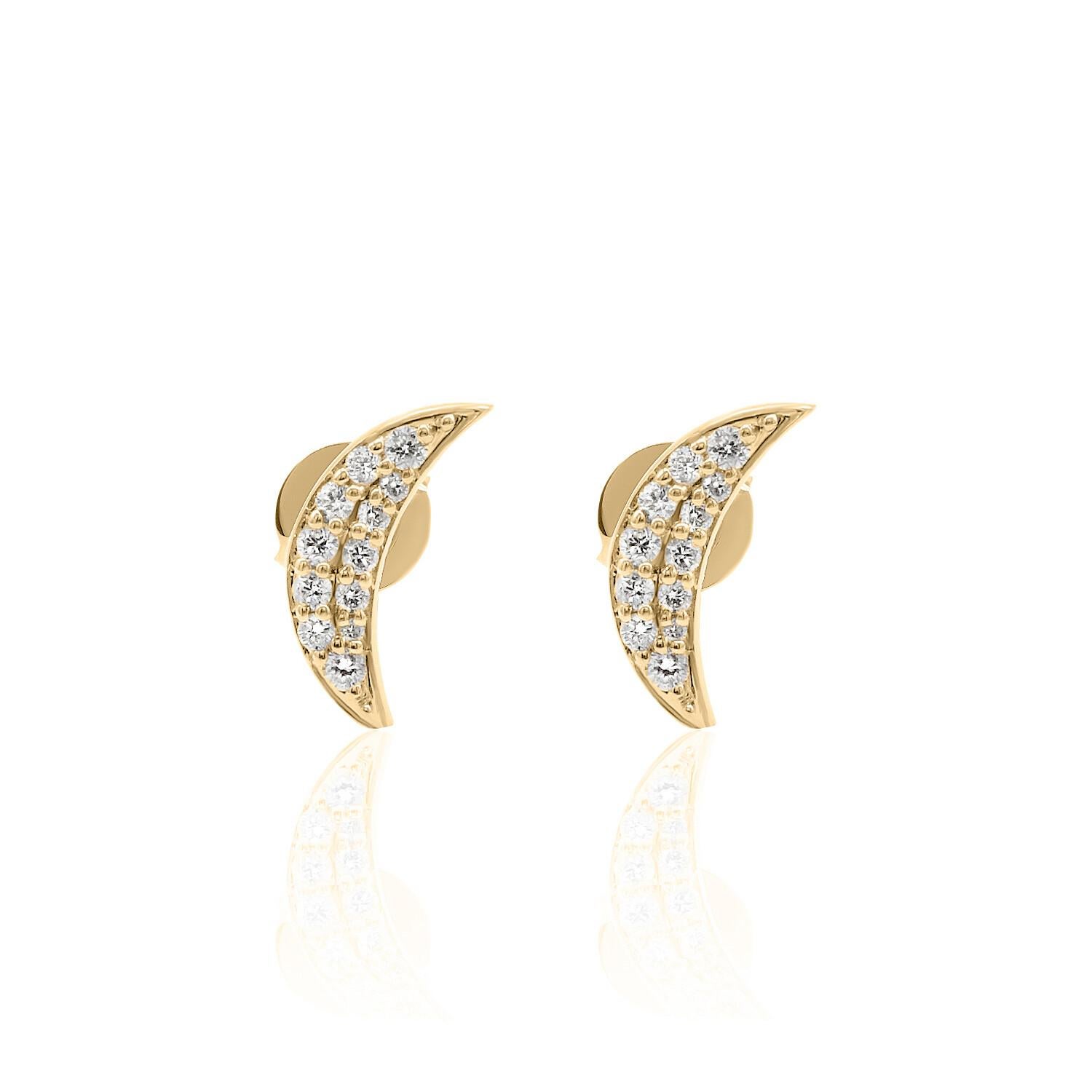 moon shaped earrings gold