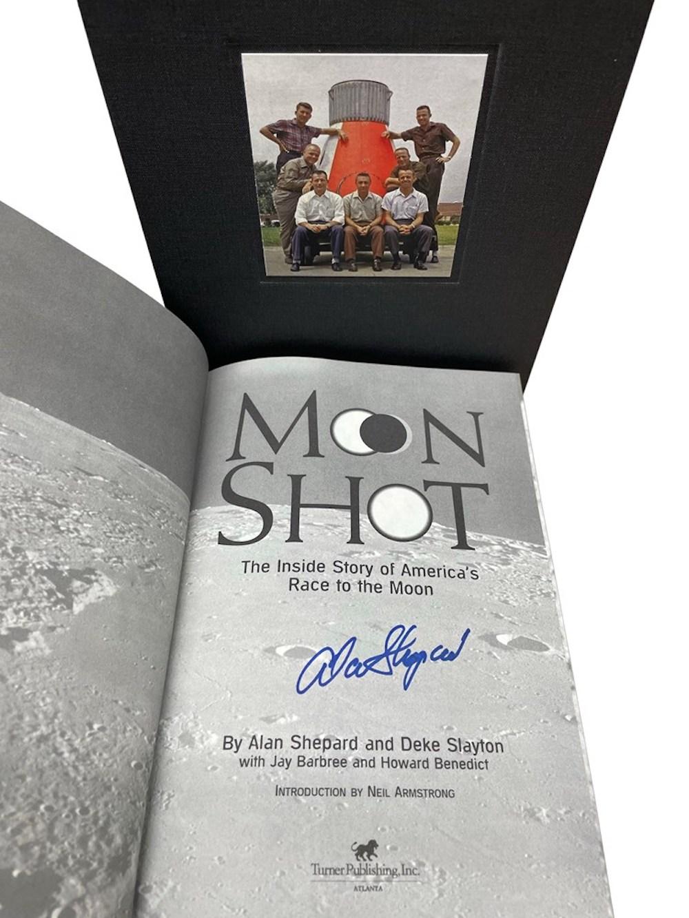 Shepard, Alan, Slayton, Deke, Moon Shot: The Inside Story of America's Race to the Moon. Atlanta: Turner Publishing, 1994. First Edition, Signed by Alan Shepard on the full title page. Introduction by Neil Armstrong. Original blue hardcover boards