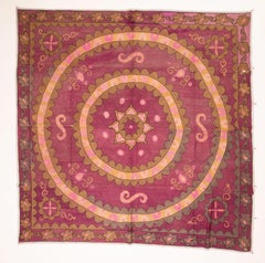 Moon Sky ‘Ai Palak ‘ Suzani from Tashkent Uzbekistan, Early 20th C.
