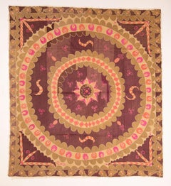 Moon Sky ‘Ai Palak ‘ Suzani from Tashkent Uzbekistan, Early 20th C
