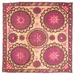 Antique Moon Sky ‘Ai Palak ‘ Suzani from Tashkent Uzbekistan, Early 20th C.