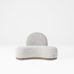 Moon Sofa 120, Flexible Velvet, Brass, Designed by Mehmet Orel for Studio Kirkit