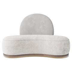 Moon Sofa 120, Flexible Velvet, Brass, Designed by Mehmet Orel for Studio Kirkit