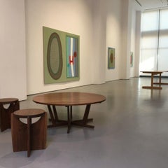 "moon" modernist stool or side table from black walnut