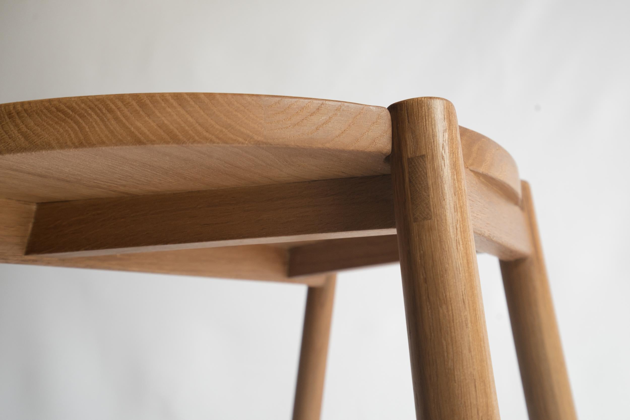 Moon Stool by Sun at Six, Sienna, Minimalist Counter Stool in Oak wood 1