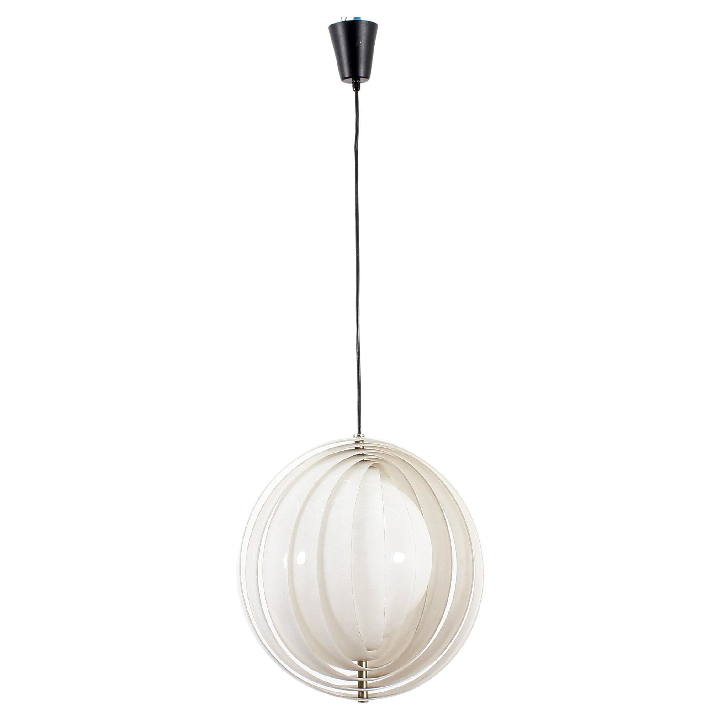 "Moon Suspension" Lamp made to Acrylic by V. Panton for L. Poulsen 60s Denmark For Sale