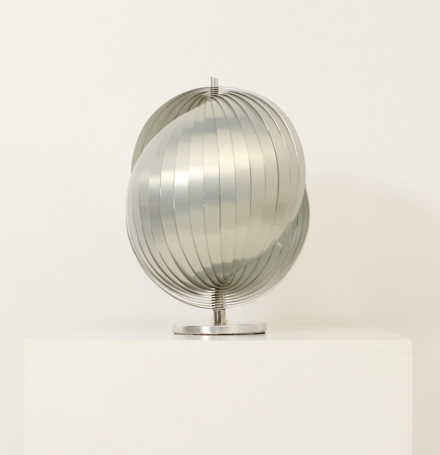 French Moon Table Lamp by Henri Mathieu, France, 1972