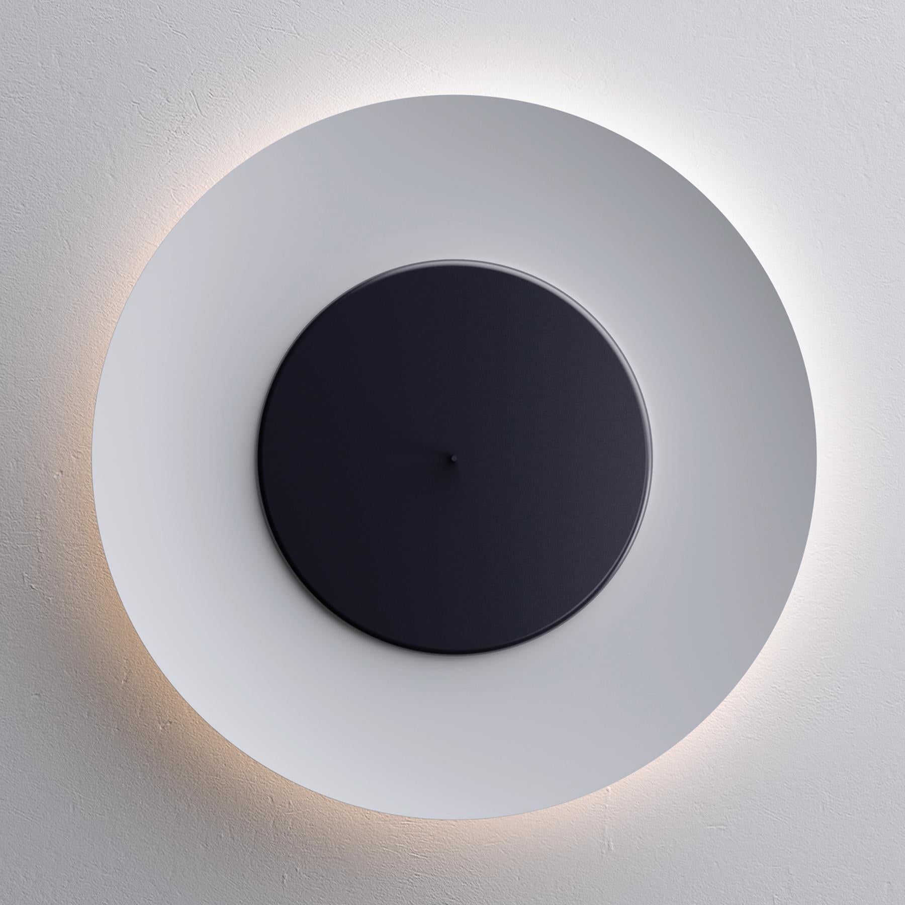 Blackened Moon Wall Lamp For Sale
