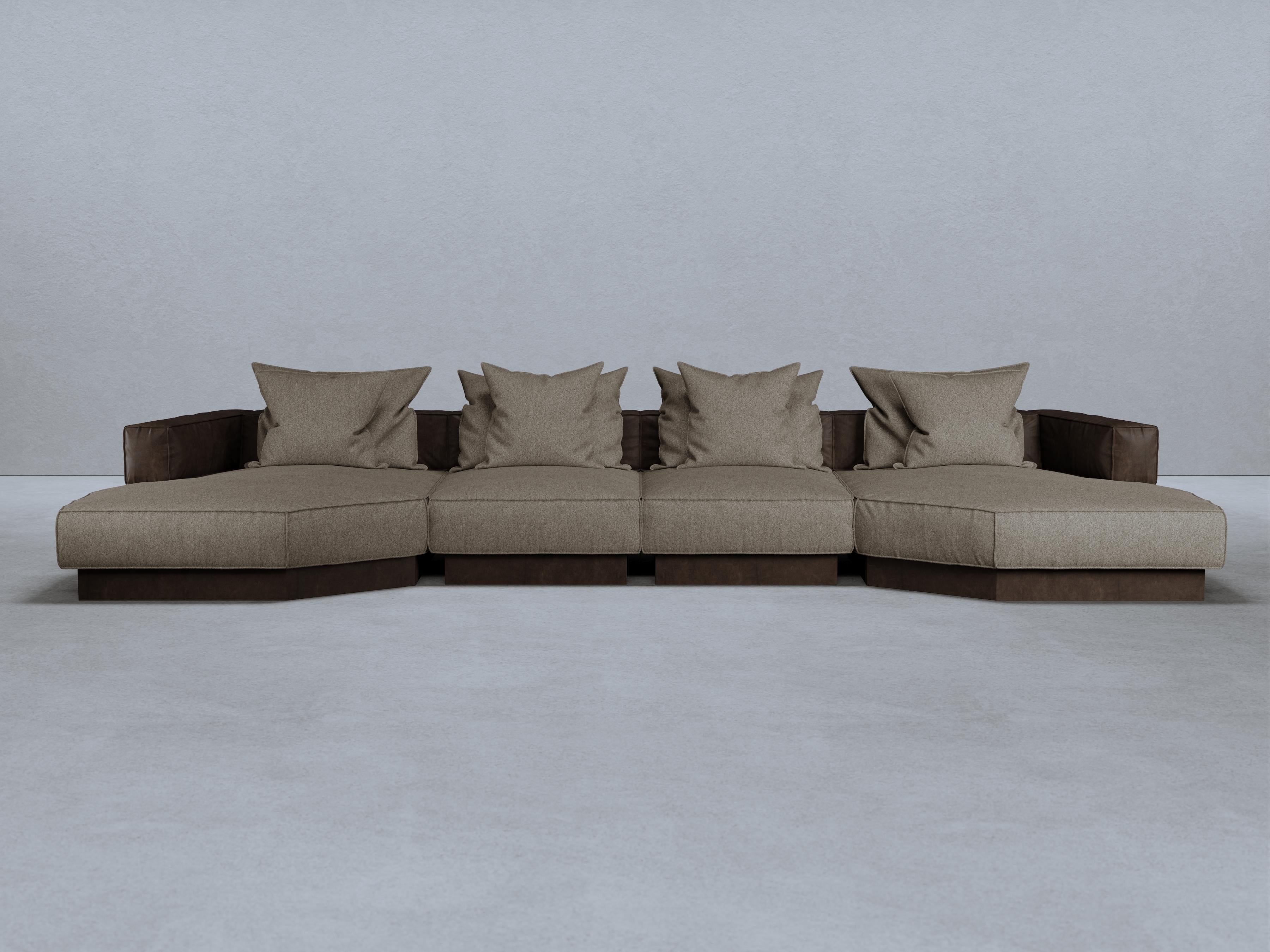 Leather Moonage Daydream Sofa by Gio Pagani For Sale