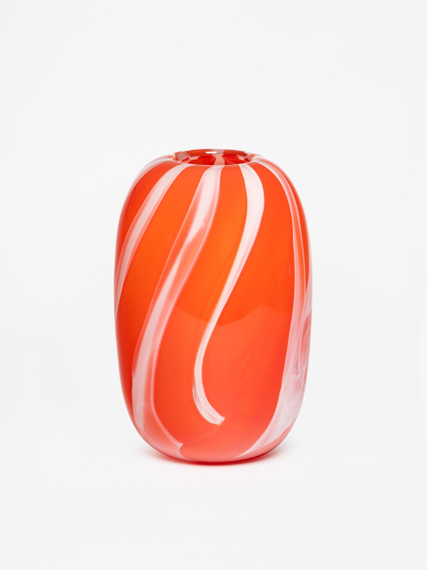 Voluminous in shape, iridescent in colour and with meticulously-crafted patterns, hand-blown and hand-sculptured Moonarij vases stand out as mesmerizing objects of beauty.

Our Oona vases are defined by their signature striped pattern, formed using