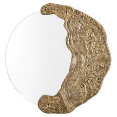 Mondkraterspiegel, Spiegel aus Bronze im Wachsausschmelzverfahren, Lunar Edition