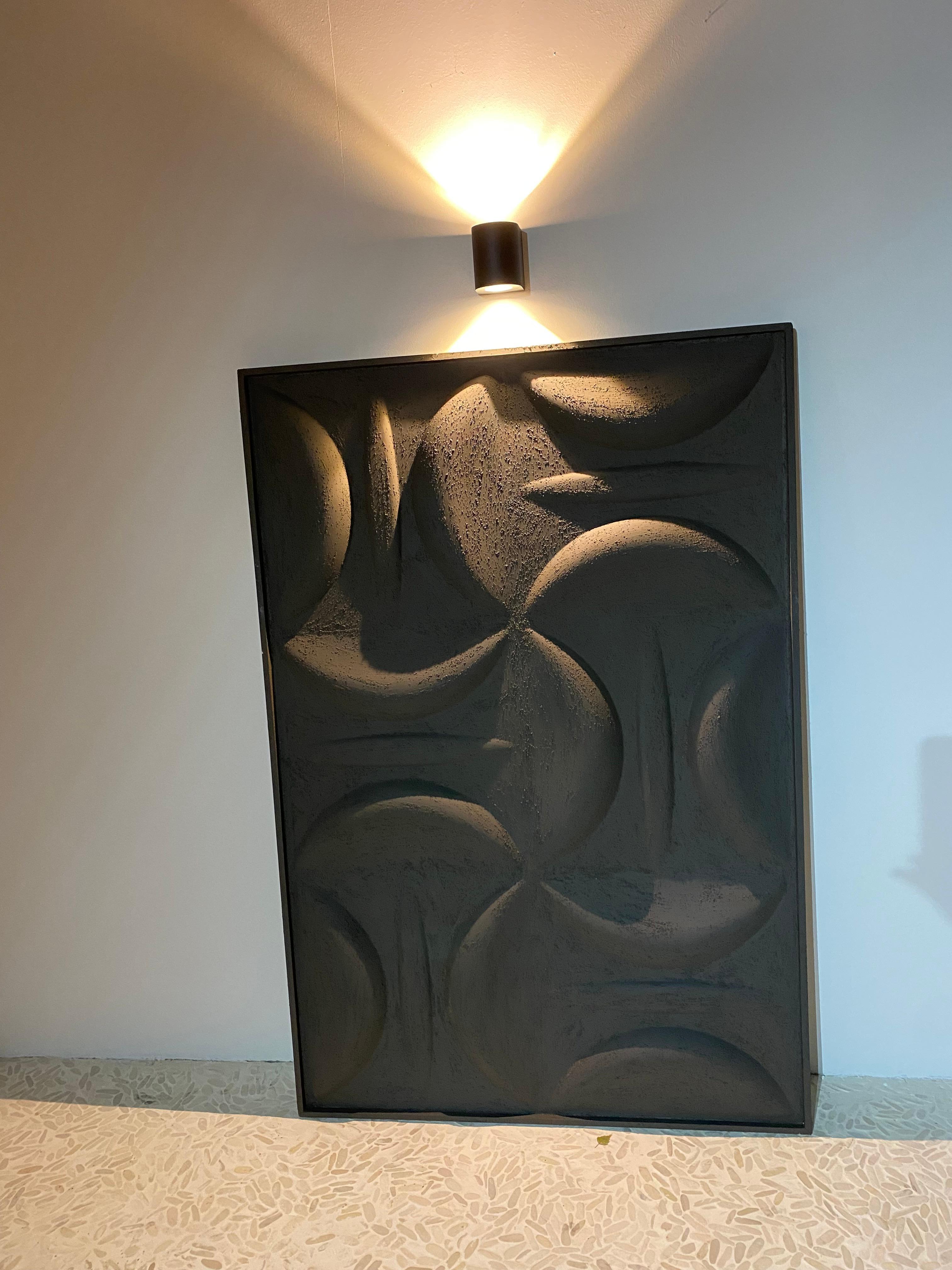 Contemporary abstract art hand- und custom-made by Studiopetitdit  (Bambus) im Angebot