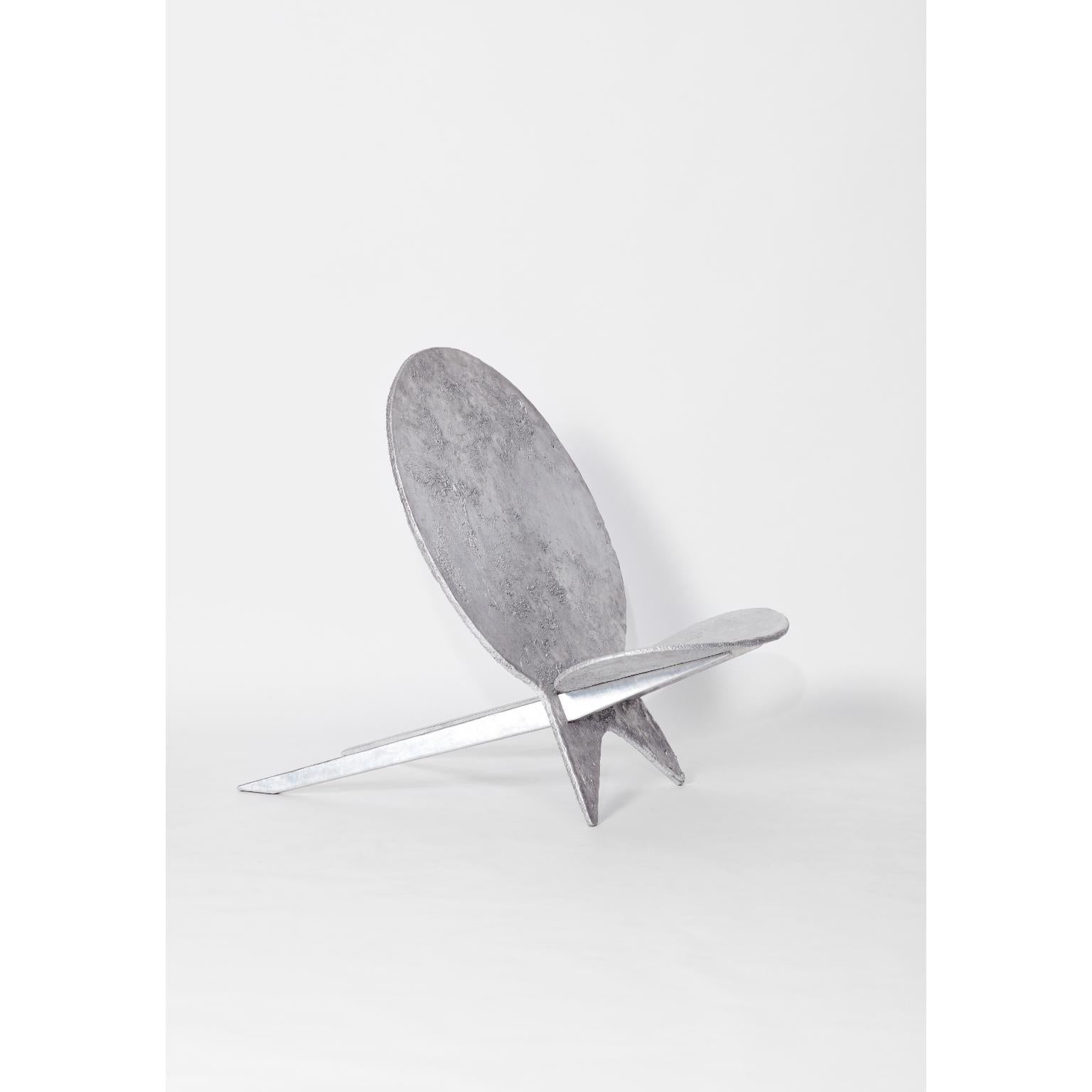 XXI secolo e contemporaneo Sedia in alluminio in edizione limitata Moongazer di Jesse Ede in vendita