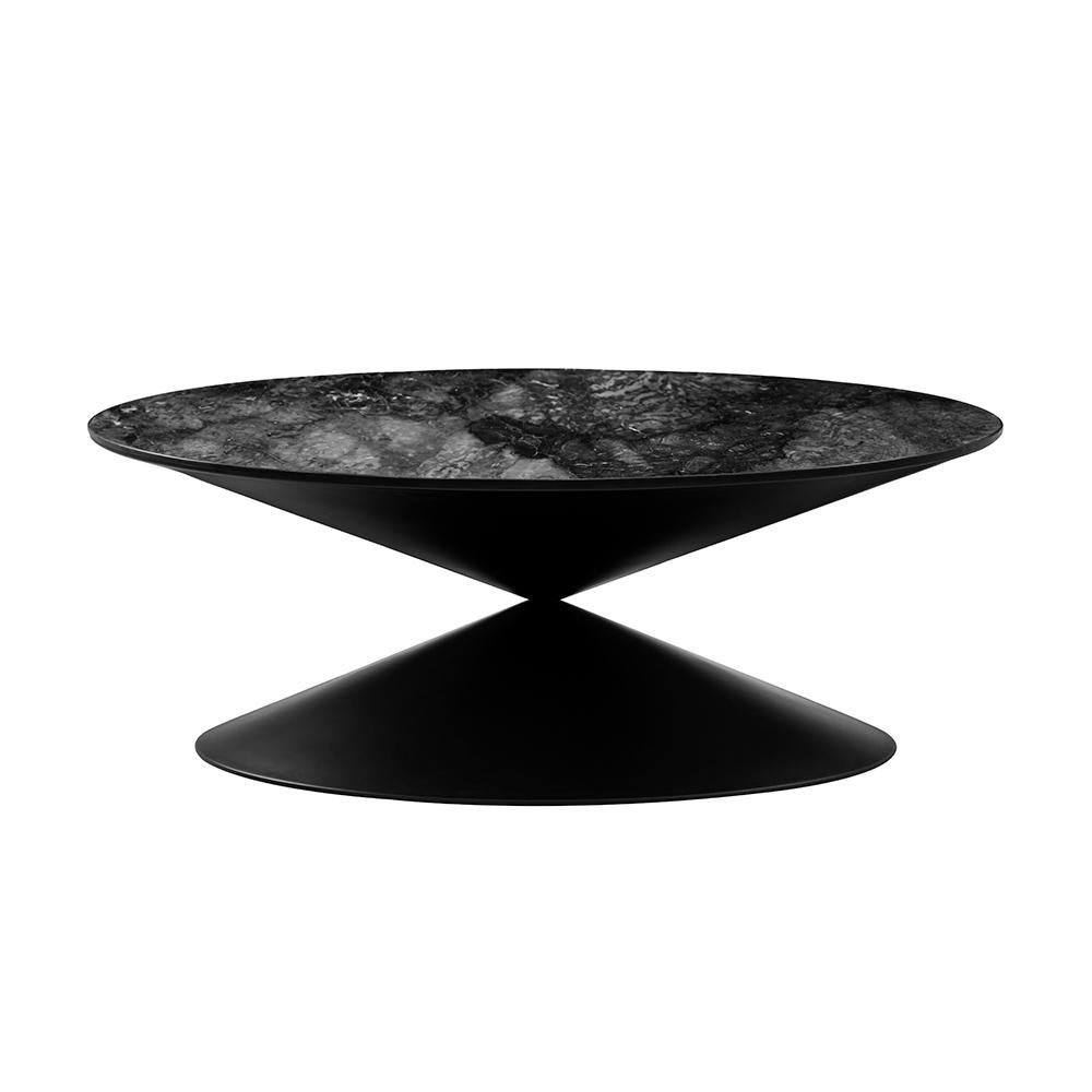 Moonlake Marble & Steel Coffee Table with Touch Activated Light For Sale 2