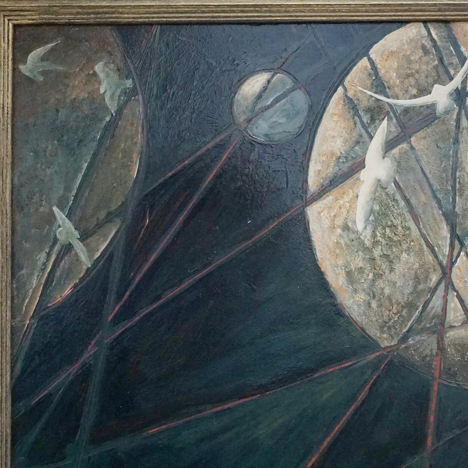 English 'Moonlight' an Art Deco Style Contemporary Painting by Vera Jefferson For Sale