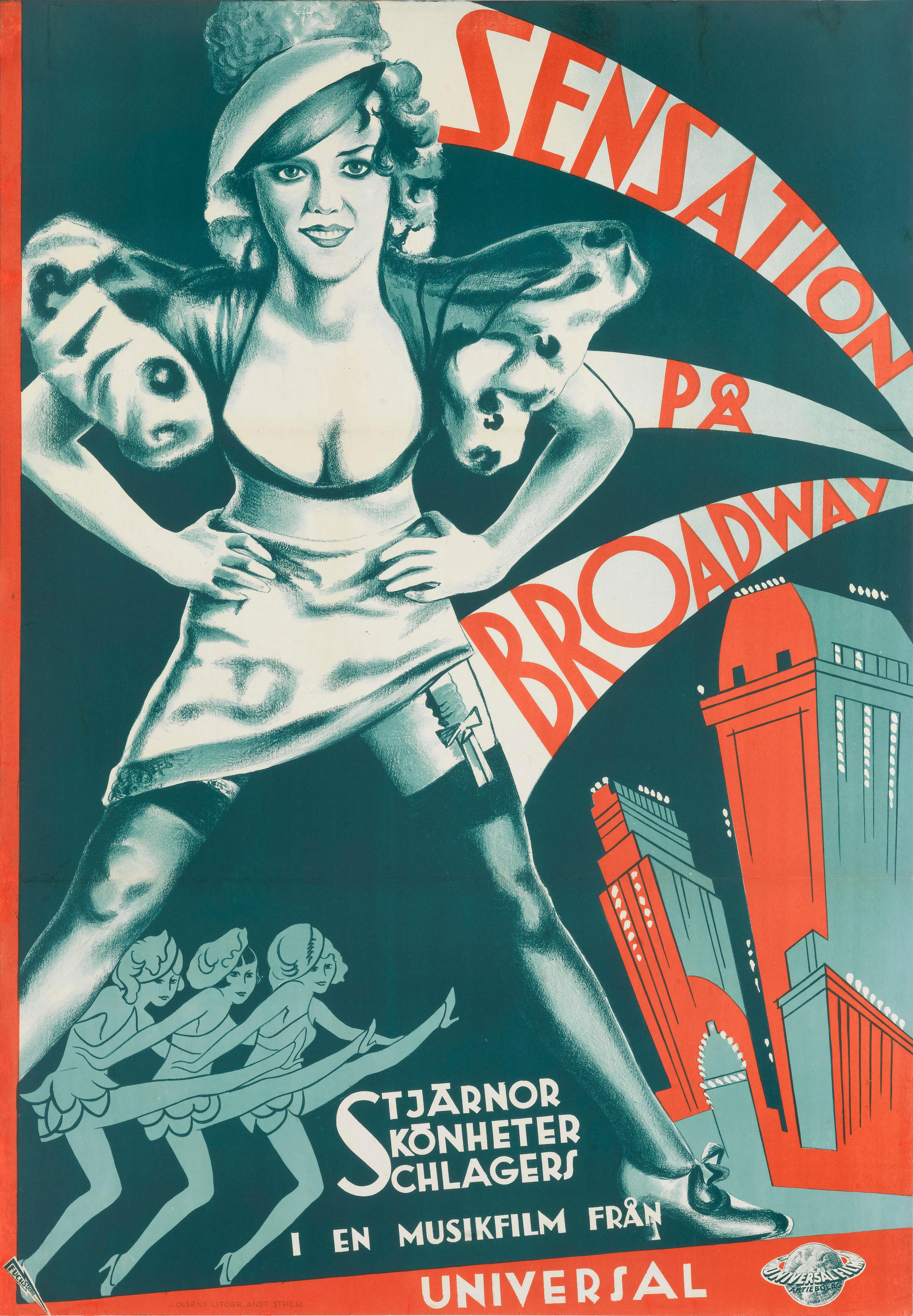 This is a very rare original Swedish film poster for the 1933 Musical romance  film Moonlight and Pretzels
This film starred Leo Carrillo and Mary Brian and was directed by Karl Freund.

This poster is conservation linen backed and would be shipped