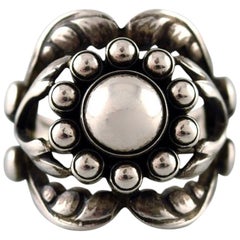 "Moonlight Blossom" Ring in Sterling Silver by Georg Jensen