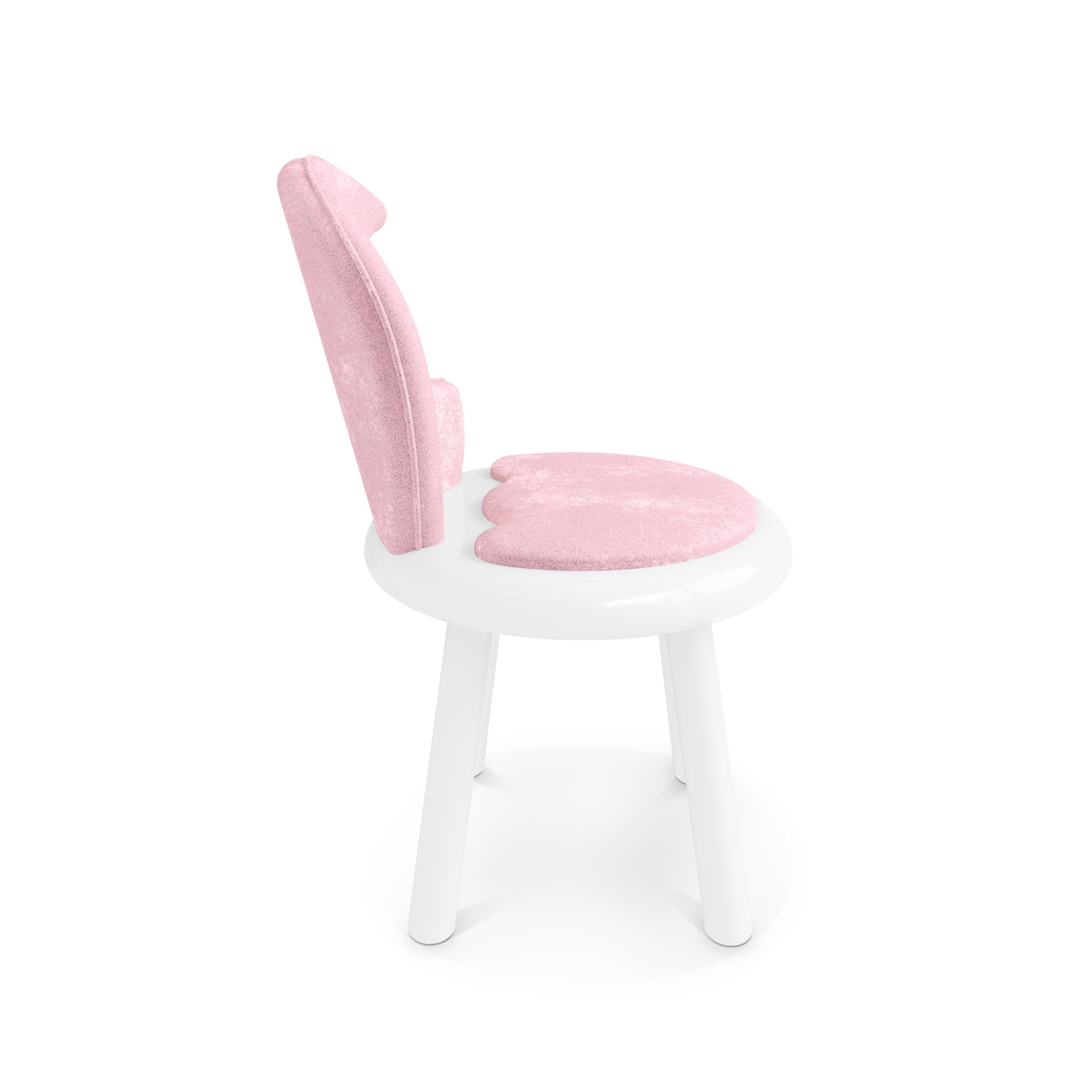 Moderno Moonlight Chair by MAGILORE - Sedia in velluto rosa per bambini ispirata alla luna in vendita