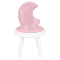 Moonlight Chair by MAGILORE – Kids’ Velvet Pink Chair Inspired by the Moon