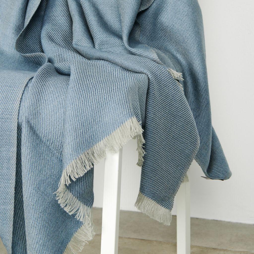 Custom design by Studio Variously, Moonlight Merino throw / blanket is handwoven ethically by master weavers in Nepal and dyed entirely with earth friendly dyes in soft 100% merino yarn. 

Moonlight is plush & can be used as a bed spread in your