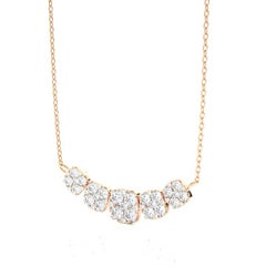 Moonlight Cluster-Halskette: 1.1 Karat Diamanten in 14k Roségold