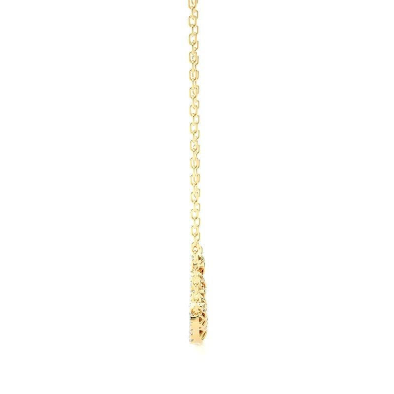 Modern Moonlight Cluster Necklace: 1.2 Carat Diamonds in 14k Yellow Gold For Sale