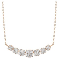 Collana Moonlight Cluster: 1,3 carati di diamanti in oro rosa 14k