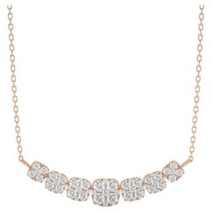 Collier grappe Moonlight : diamants de 1,3 carat en or rose 14 carats