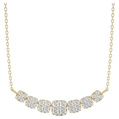 Collana Moonlight Cluster: 1,3 carati di diamanti in oro giallo 14k