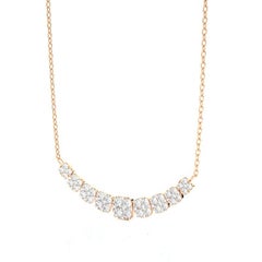 Moonlight Cluster-Halskette: 2 Karat Diamanten in 14k Roségold