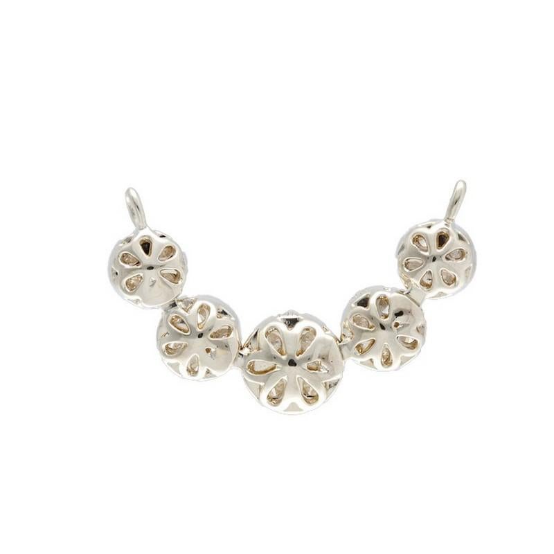 Moderno Moonlight Collection'S-5 Collana in oro giallo 14K a grappolo rotondo (0,9 ctw di diamanti) in vendita