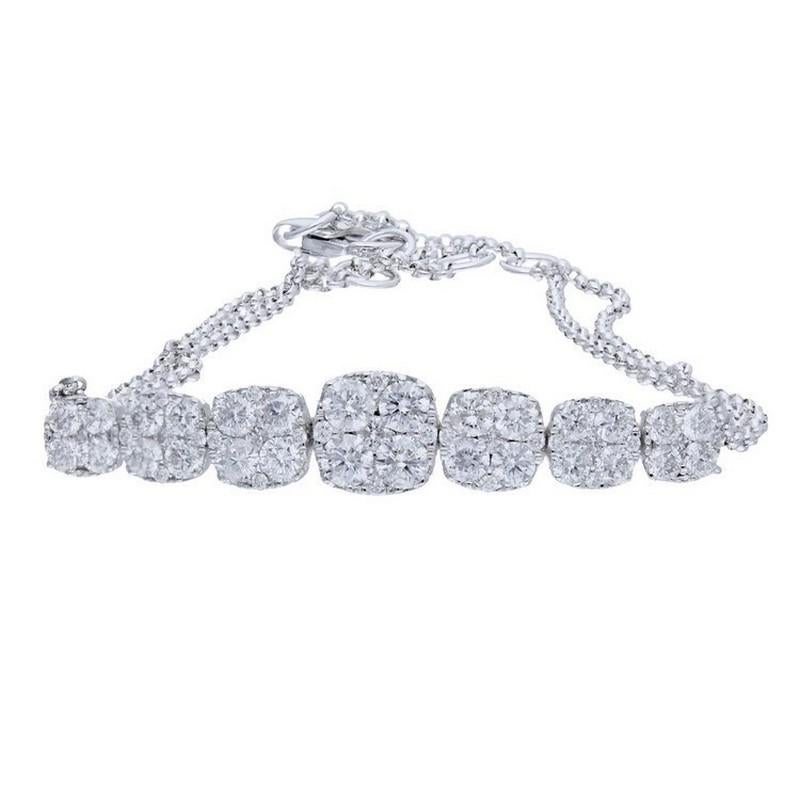 Moderne Bracelet Bolo de la collection Moonlight : or blanc 14 carats avec diamants 1,6 carat en vente