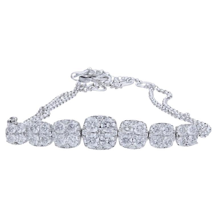 Moonlight Collection Bolo Bracelet: 14K White Gold with 1.6 Carat Diamonds