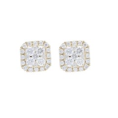 Orecchini a grappolo a cuscino Moonlight Collection: 0,59 carati di diamanti in giallo 14K