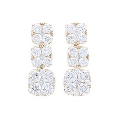 Moonlight Collection Dangling Earring 1 Ct Diamond in 14K Yellow Gold