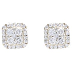 Clous d'oreilles collection Moonlight : diamants de 0,78 carat en or jaune 14 carats