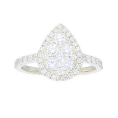Bague grappe de poires de la collection Moonlight : diamants 1,2 carat en or jaune 14 carats
